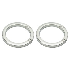 prendre PR-2MARUSET Carabiner, Round Shape Carabiner, 1.4 inches (35 mm), 1.7 inches (44 mm), Key Ring, Keychain, Bag, Charm, Outdoor, Silver