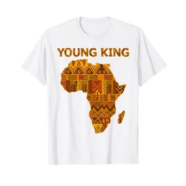 African Attire Kids Tee Black African King Boys Kente Cloth T-Shirt