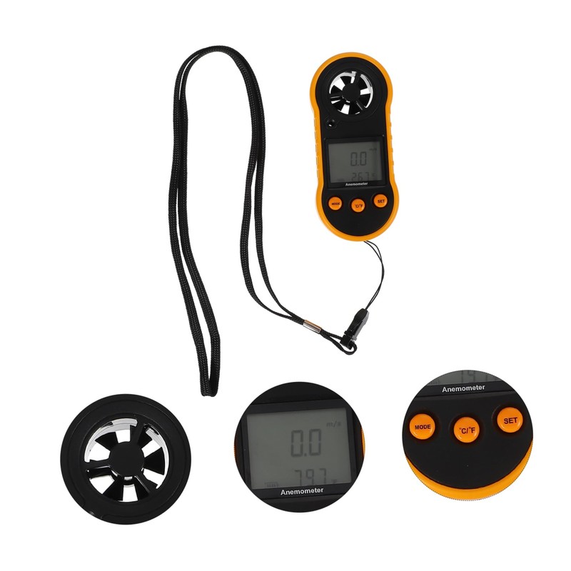 Levemolo 1 PC Handheld Digital Anemometer Compact Wind with Air
