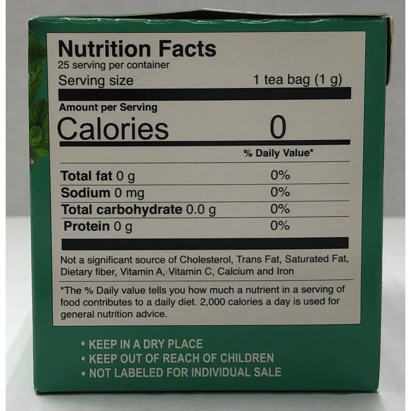 Therbal Peppermint Tea mentha piperita infusion herbs 25 Bags