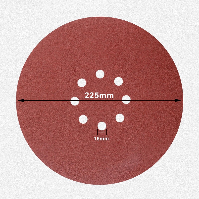 MAXXT 225mm Drywall Sander Sandpaper #40 25Pcs Hook & Loop