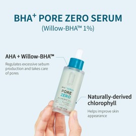 BE THE SKIN BE THE SKIN BHA+ Pore Zero Advanced Serum - AHA BHA Face Serum for Intense Pore Care and Sebum Control - Pore Minimizer for Acne Blackheads Open Pores, 1.01 fl.oz.