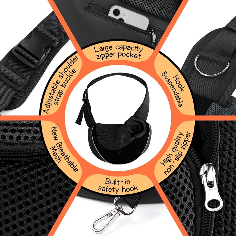 YUDODO Pet Sling Carrier for Small Dogs & Cats –