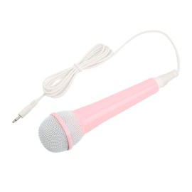 Kids Singing Microphone, 3.5mm Handheld Microphone for Small Kids for Family Party Musical Instrument (Pink)