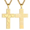 Rajputana Football Cross Necklace for Boys Men Stainless Steel Bible