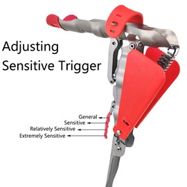 Fishing Rod Holder with Spring - Automatic Fish Catcher Rod Holder Stainless Steel Folding Rod Holder Fishing Rod Rack 2 x Double Springs + Baffle Plate