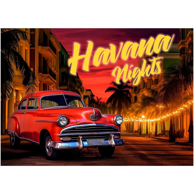 Havana Nights Backdrop Large Banner Dessert Table Decoration Photography Background