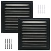 2pcs Attic Vent Soffit Vent Aluminum Wall Vent Metal Shed