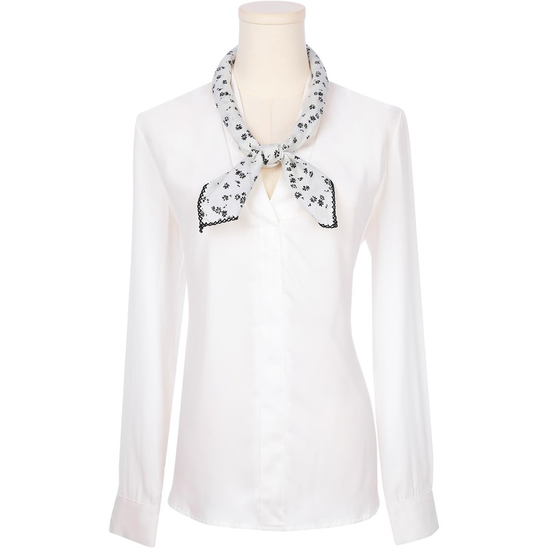 Elerevyo Women's Floral Printed 100% Cotton Scarves, Flowers Lace Trim