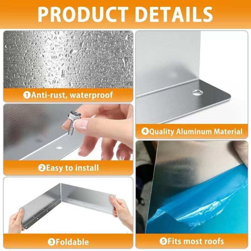 4 PCS Gutter Valley Splash Guards,Rain Gutter Valley Roofing Gutter