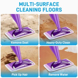 8 Pack Upgraded Power Scrubbing Reusable Mop Pads for Swiffer WetJet Mop Pads, Washable and Reusable Replacement Mop Pads,for Floor Cleaning Wet Dry Use