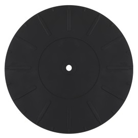 Turntable Platter Mat, 7 Inch Diameter Silicone Turntable Mat Anti-Static Anti-Slip Turntable Pad LP Slipmat Record Player Mat for Vinyl Record Mat Replacement Accessories (Black)
