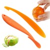 HhBdy 2 Pcs Orange Peeler Tool,Citrus Peeler Toollong-Handle Tool Orange