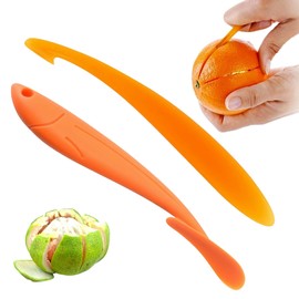 HhBdy 2 Pcs Orange Peeler Tool,Citrus Peeler Toollong-Handle Tool Orange Suitable for Grasping Convenient to Use