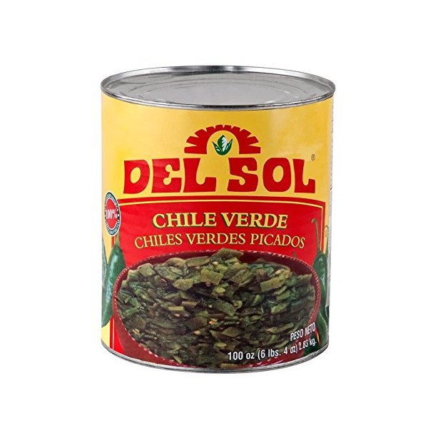 Del Sol Diced Green Chile Peppers #10 Can By TableTop King