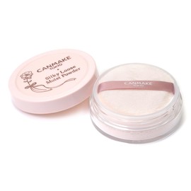 Canmake Silky Loose Moist Powder P01 Luster Pink, 6.0 g Loose Powder, Moisturizing, Soap-off, Pearl Included