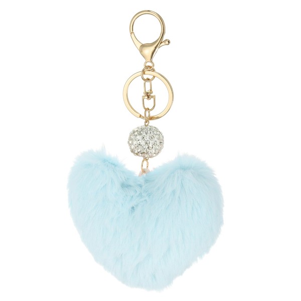 PATIKIL Faux Fur Pom Pom Keychain, Artificial Cute Puff Ball