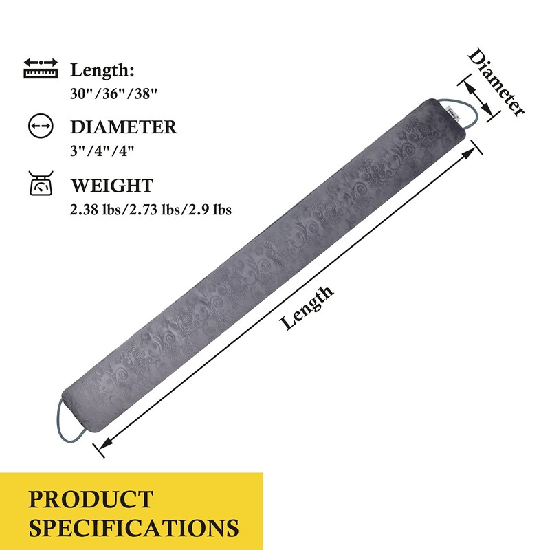 fowong Door Draft Stopper 38 Inch Weighted Under Door Draft