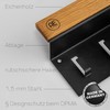 AE GÜNTHER® Wooden Key Holder, Key Holder, Black Steel, Oak