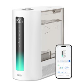 Dreo 6L Humidifiers for Bedroom, Smart Warm & Cool Mist for Large Room, 60Hr Quiet Runtime for Baby, Plant, Humidity Sensor, Indicator Light, 12H Timer, Google/Alexa, White