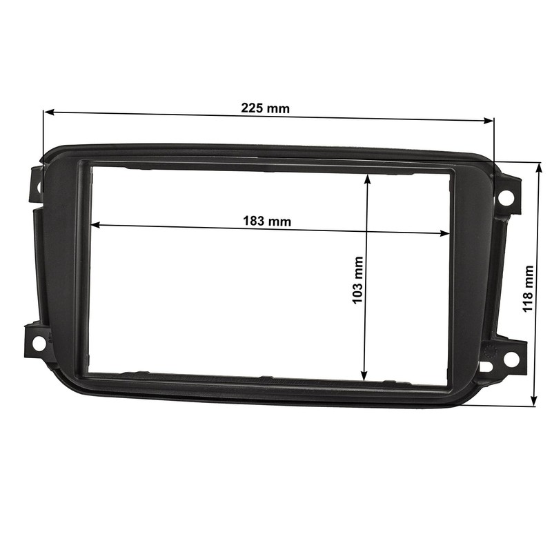 tomzz Audio 2451-040 Double DIN Radio Faceplate Compatible with Smart