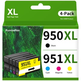 950XL 951XL Ink Cartridges Combo Pack Replacement for HP 950 951 XL Ink Cartridges for OfficeJet Pro 8600 8610 8615 8620 8100 8630 8660 8640 276DW 251DW Printer Ink 4-Pack Black Cyan Magenta Yellow