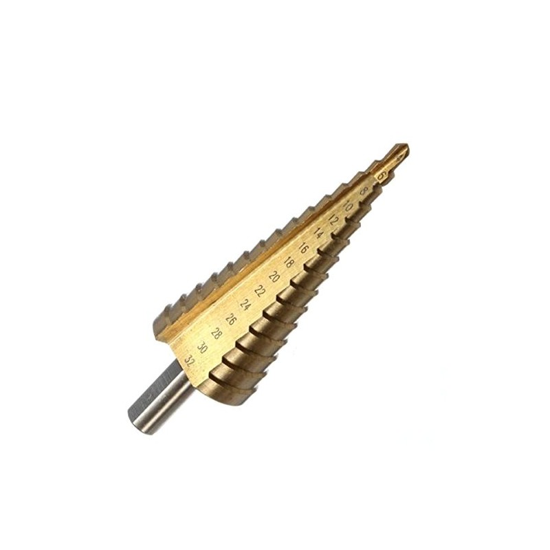 Malayas 3pcs 4-12/20/32mm Large HSS Steel Step Cone Drill Titanium