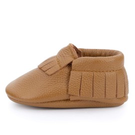 BirdRock Baby Moccasins - 30+ Styles for Boys & Girls! Every Pair Feeds a Child (US 8, Brown)