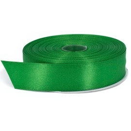 Stuffvisor Green Satin Ribbon, 1 inch x 50 Yards, Double Face Solid Color, Thick and Durable Ribbon Roll, 100% Polyester Ribbon for Gift Wrapping, Crafts, Hair and Multiple Decorations