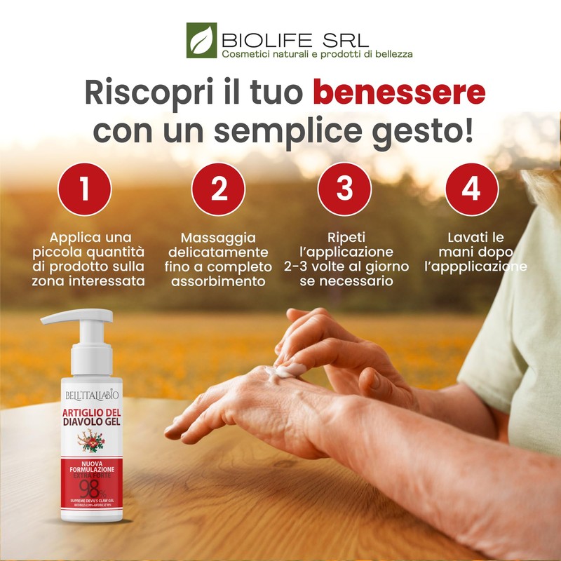 Artiglio del Diavolo Extra Forte Gel al 98%, Pomata Artiglio