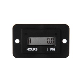 Runleader Digital LCD Operating Hour Counter, DC 4.5 V to 90 V, Total Hours Resettable, Use for ZTR Lawn Mower, Tractor, Generator, Golf Cart, Club Car, Scrubber, Navy, ATV Motor Compressor