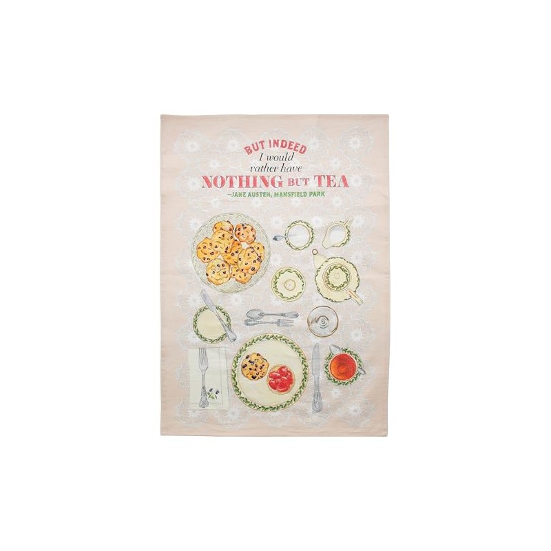 The Unemployed Philosophers Guild Jane Austen Tea Towel - 100%