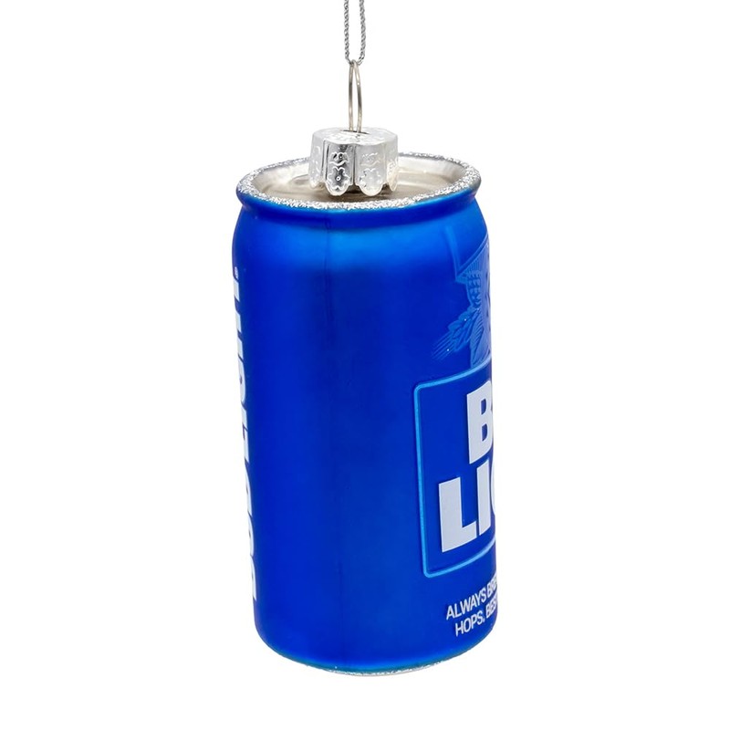 Kurt Adler 3.25-Inch Glass Bud Light Can Ornament