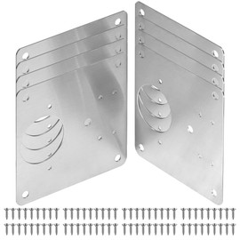 AGIGU Cabinet Hinge Repair Plate - Stainless Steel Kitchen Cabinet Brackets with Fixing Screw, Kitchen Cabinet Hinges Repair Kit for Cupboard Cabinet Furniture 8PCS