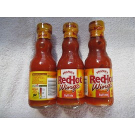 Frank’s / French’s Franks Red Hot Wings molho Lote De (3) 5oz Garrafas Buffalo Wings Molho