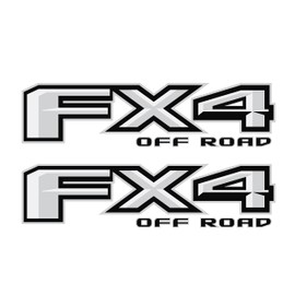 FX4 Off Road Decal White Replacement Sticker Bedside Emblem for 4x4 Truck Super Duty