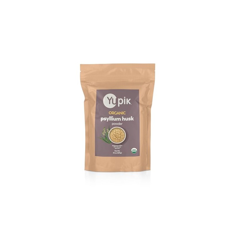 Yupik Organic Psyllium Husk Powder - 24 oz Natural Fiber