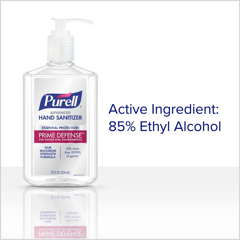 Purell Prime Defense Advanced Hand Sanitizer, Essential Protection, 12 fl