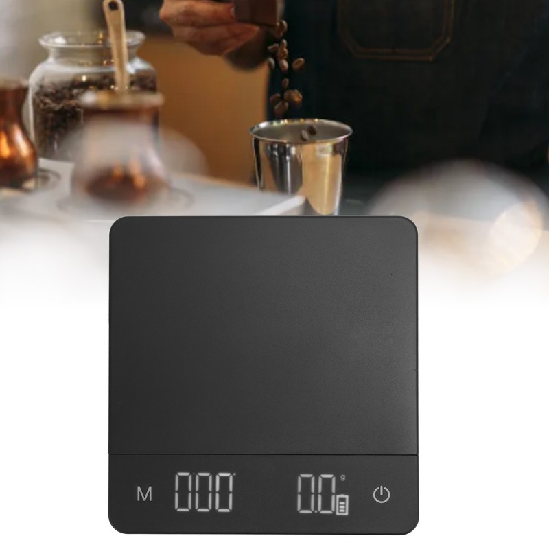 Digital Coffee Scale with Timer USB Rechargeable 0.1g High Accuracy