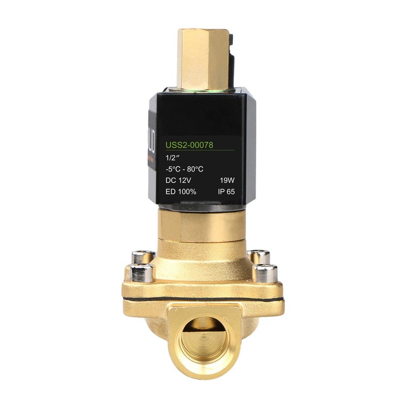 1/2" Brass 12V DC Electric Solenoid Valve Normally Open Air