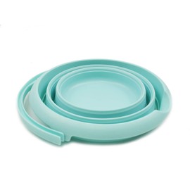 SAMMART 5L (1.32 Gallon) Collapsible Plastic Bucket - Foldable Round Tub - Portable Fishing Water Pail - Space Saving Outdoor Waterpot (5L Round, Lake Green)