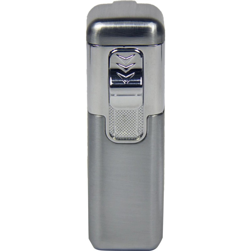 Cuboid Shaped Quad Flame Cigar Torch Lighter Adjustable Refillable Gunmetal