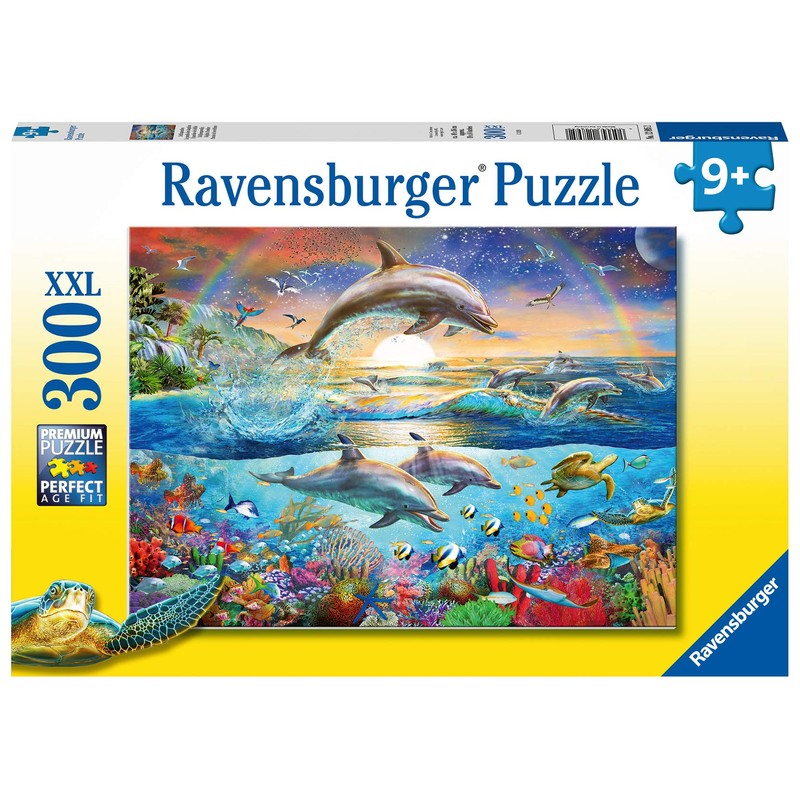 Ravensburger 12895 Puzzle, 300 Pieces XXL: Le Paradis des Dauphins,