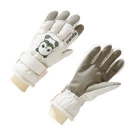 Ski Gloves with Thick Warm Liner Windproof Cartoon Print Hand Gloves for Cold Weather Hand Protective for Winter Warm Fleece Lining Cold Weather