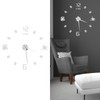 Modern Large Frameless DIY Wall Clock Mirror Surface Sticker for
