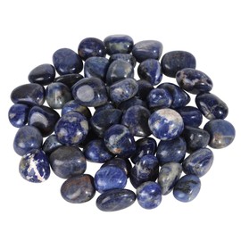 mookaitedecor 1 lb Irregular Natural Sodalite, Mineral Polishing Stones for Decoration of Home, Office and Garden, DIY Jewellery Making, Crystal Reiki and Healing (460 g)