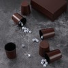 X SIM FITNESSX Leather Dice Cup Set, 6 Dice with