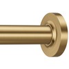 One-Piece Tension Curtain Rod 54-90 inch Brushed Gold Shower Curtain