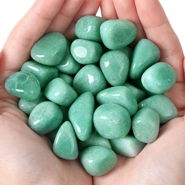 ZHIYUXI Green Aventurine Tumbled Stones Polished Rocks Gem Stones Crystals for Witchcraft Decorative Rocks for Planters Crystal Set Meditation Reiki Therapy Energy Balance Decoration Gift 100g
