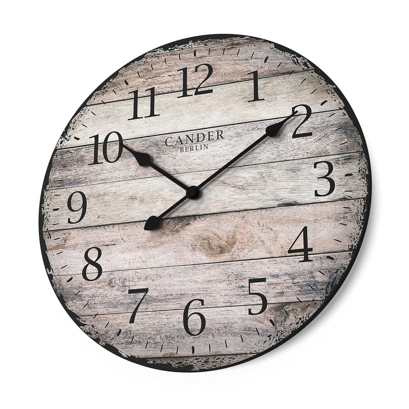 Cander Berlin MNU 7330 Vintage Wall Clock MDF with Silent